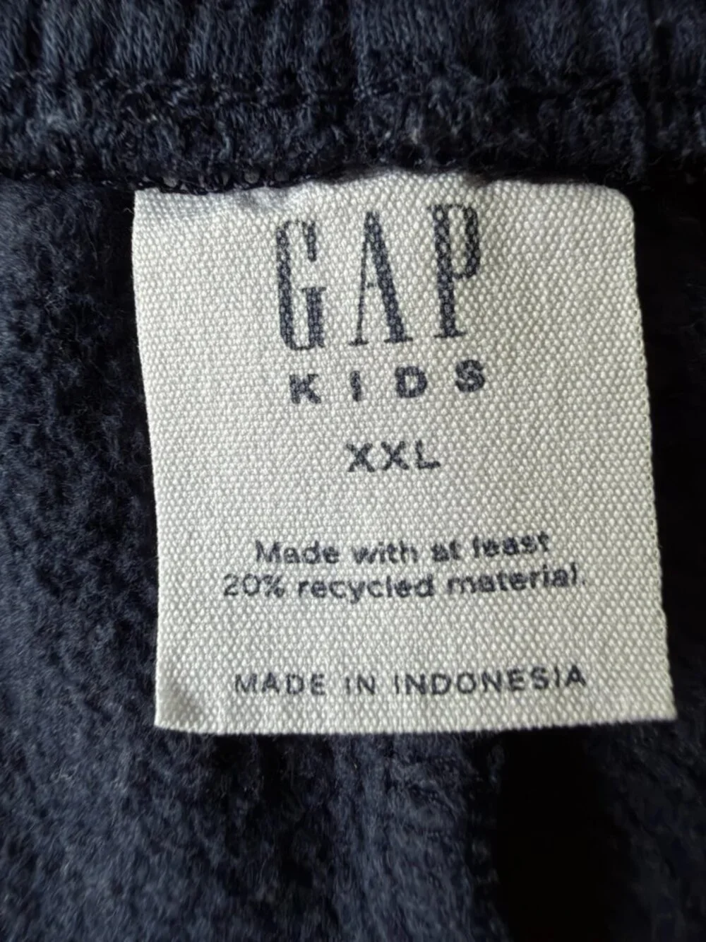 GAP Kids Navy Logo Fleece Joggers XXL Embroidered Logo Sweatpants